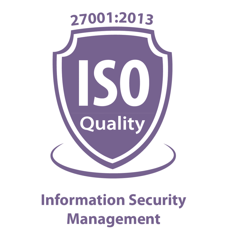 ISO accreditation shield 27001:2013 Information Security Management